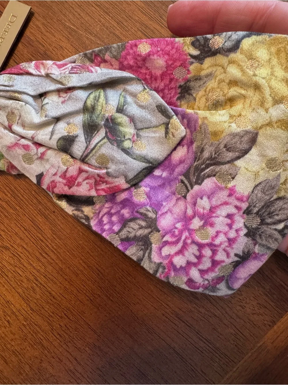 Deepa Gurnani Wide Floral Bow Headband NWT